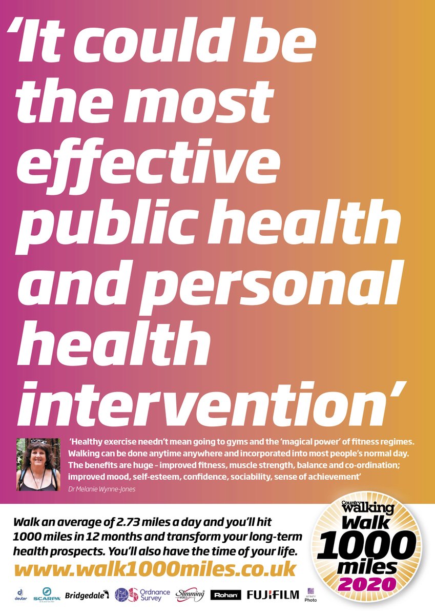 We didn't want to risk overstating the power of #walk1000miles, but doctors are having none of it. walk1000miles.co.uk #walk1000miles