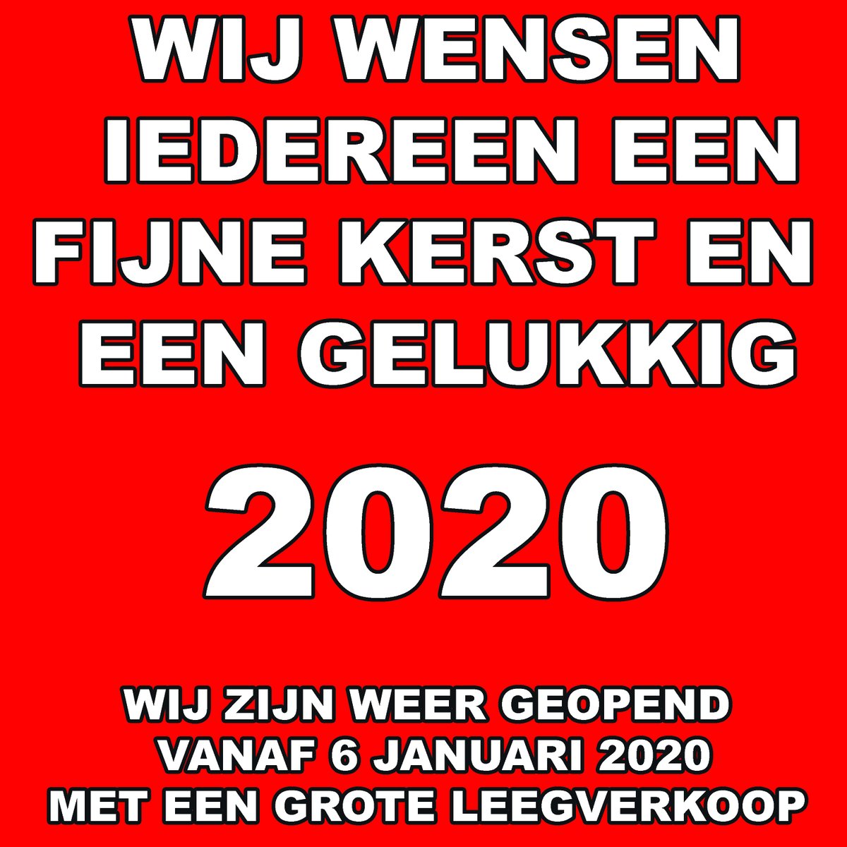 Wij wensen iedereen een fijne kerst en een gelukkig 2020 toe! 
Wij zullen vanaf 6 januari weer beginnen met een grote leegverkoop met kortingen tot wel 75%!
beboparket.nl
