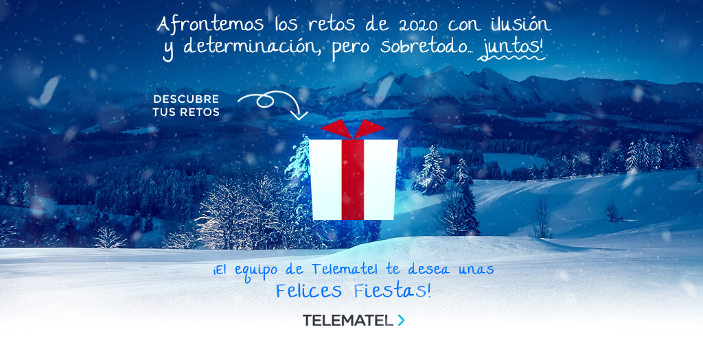 telematel's tweet photo. ¡El equipo de Telematel te desea unas Felices Fiestas! En este 2020 te seguiremos acompañando allá donde quieras llegar ❄️ https://t.co/AHlc5hDSny https://t.co/22rUNKrwnd