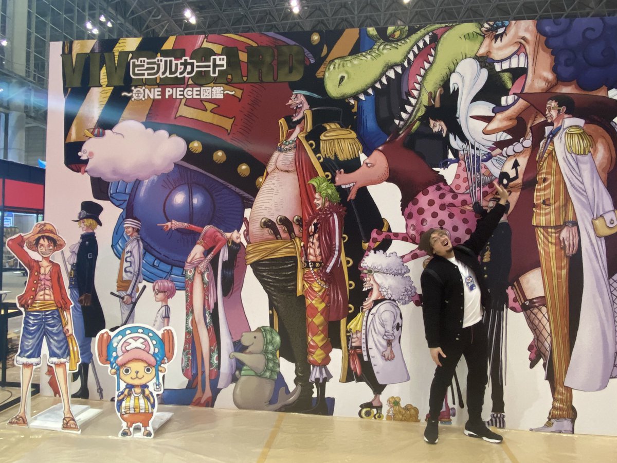 One Pieceスタッフ 公式 ビブルカード等身大フォトスポットもあるよ 黄猿でかい Jf