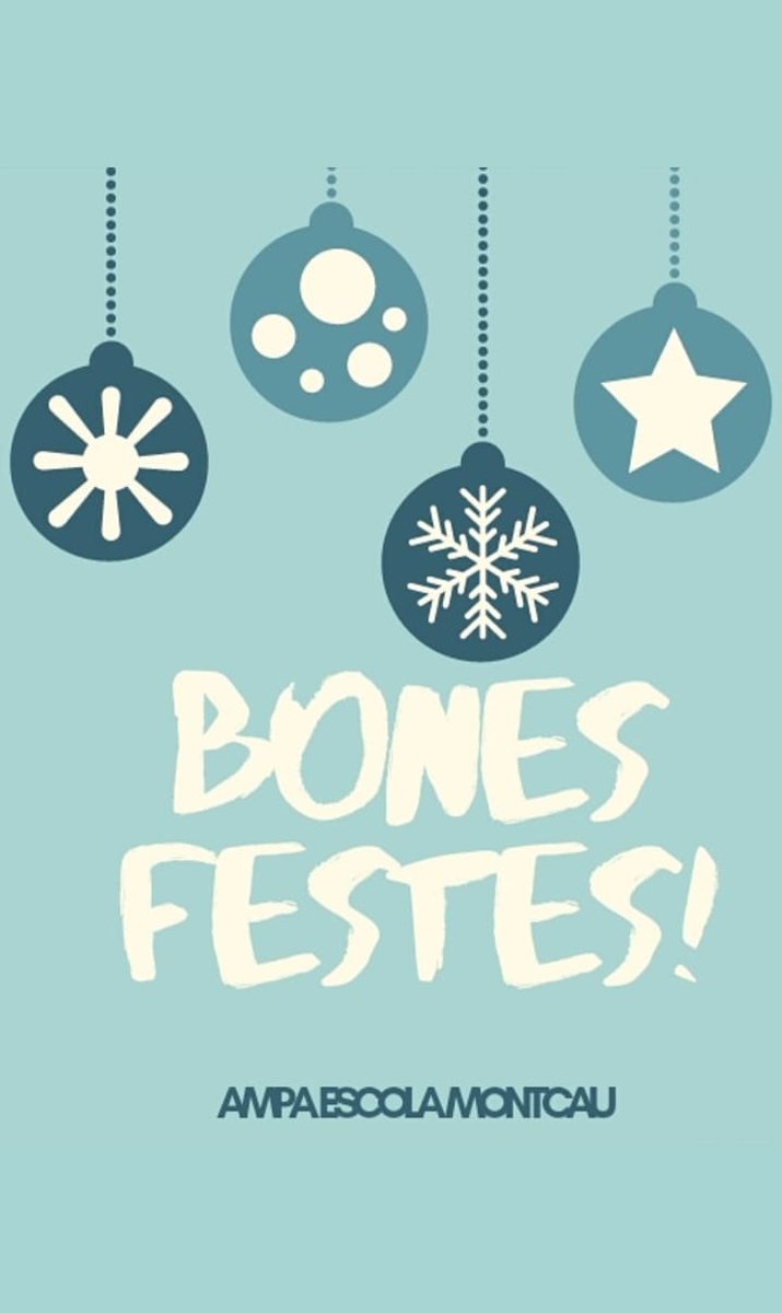 afamontcau's tweet photo. L'AMPA Escola Montcau, us desitja molt bones festes! #Gelida #SomAmpa https://t.co/NuCDaLbJNx