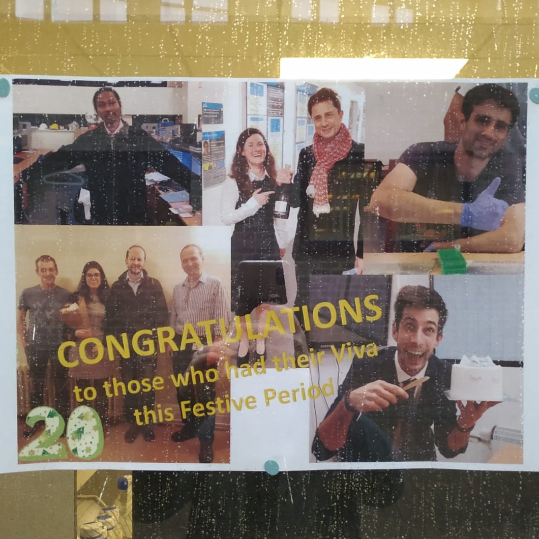 UoNSPT's tweet photo. There has been plenty to celebrate in SPT over the past few weeks with a flurry of PhD vivas. Congratulations to everyone who has completed their PhD over the past year.
#Labvent2019 https://t.co/5kKLwbSAnW