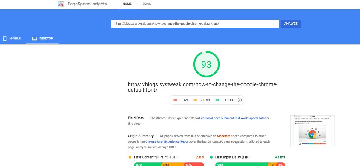 systweak's tweet image. Boosted My Website Pagespeed score from 45 to 93. #SiteSpeedAccelerator @ezoic