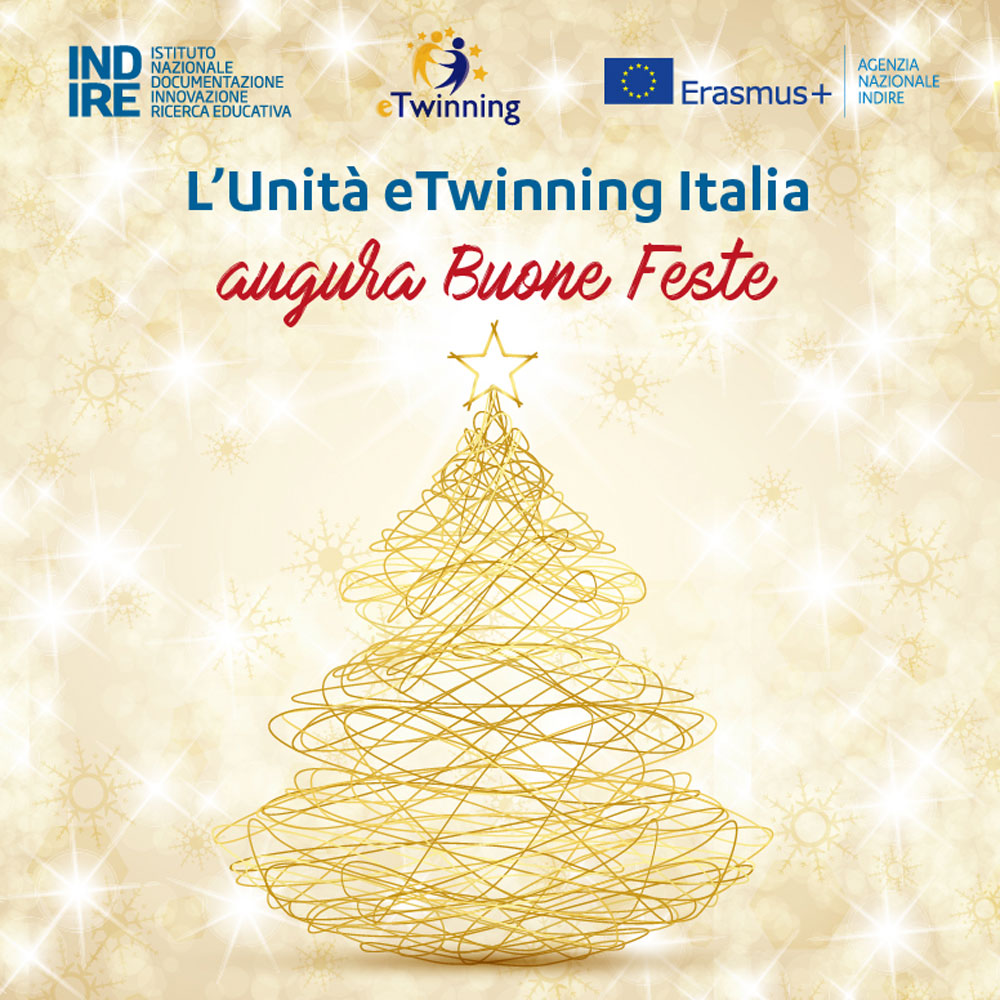 eTwinning_Ita's tweet photo. Buone Feste eTwinners!!!🎄🎊🎁
Gli uffici dell'Unità nazionale #eTwinning resteranno chiusi nei giorni 27 dicembre, 2 e 3 gennaio.
Vi aspettiamo carichi, per un 2020 ricco di felicità e soddisfazioni (professionali e non)!!! Tanti auguri!!! 🥳🤩 https://t.co/W3e0dhr50I