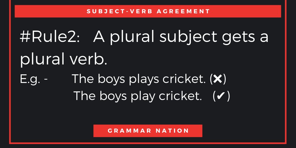 btcaltSniper's tweet image. Subject-Verb Agreement #Rule2
#English #englishgrammar
5 Rules Of Grammar Everyday #grammar 
#study #Students #StudyIdeas #grammarquiz #grammarmatters #LearnEnglish