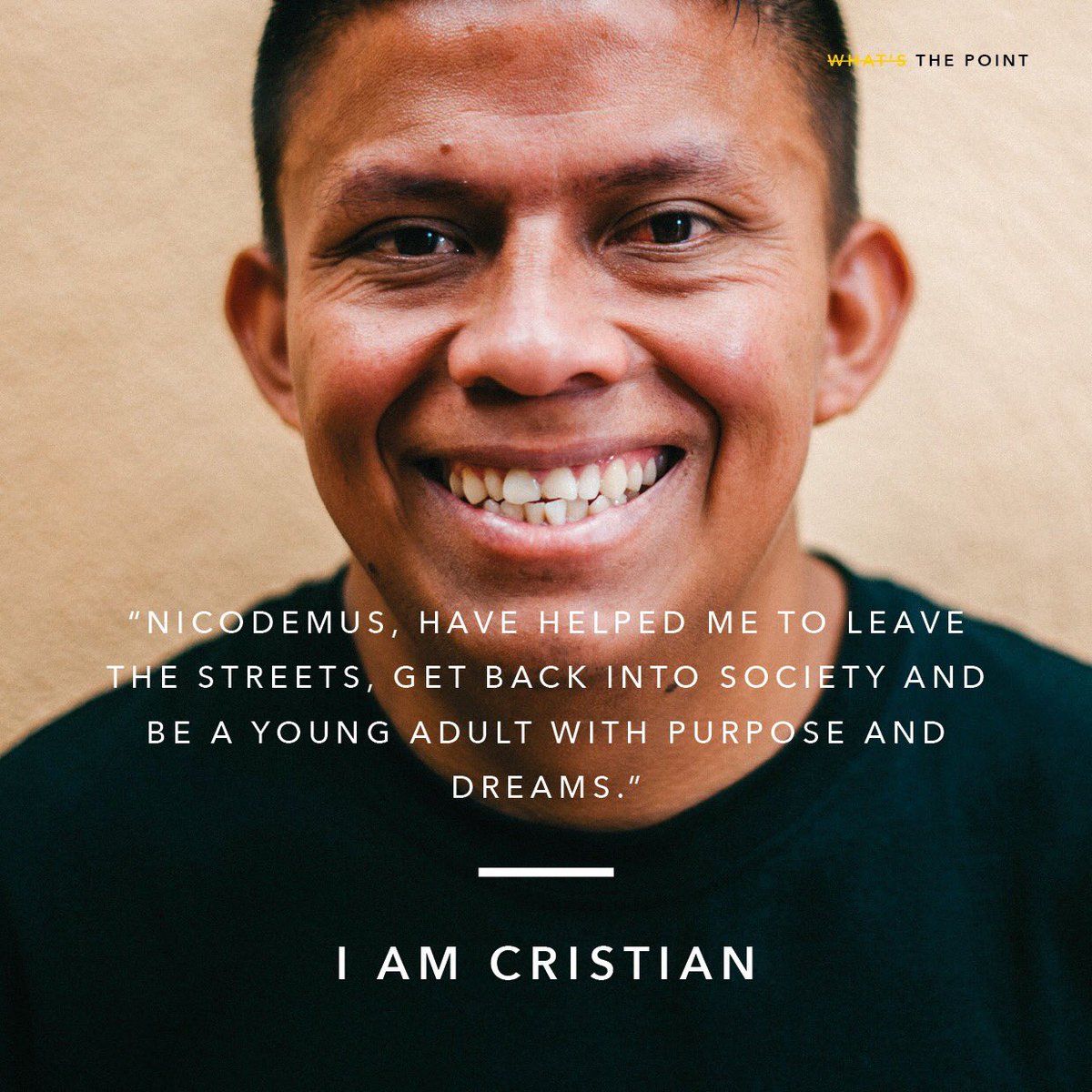 Nicodemus's tweet photo. I AM CRISTIAN, thank-you for believing in me. Together with your support we can help many more young people transform their life’s. Please consider sending a gift of hope to a young person this Christmas: https://t.co/ni7e2wHlZW https://t.co/qwpMBzZM7o