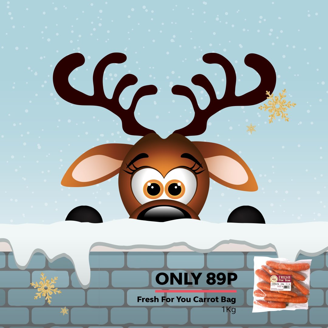 SuperValuNI's tweet photo. Rudolph loves our Fresh You Carrot so stock up to keep him fueled on Christmas night 🥕                                

Love Christmas? It’s got to be SuperValu. https://t.co/6X6iQ1bW46
