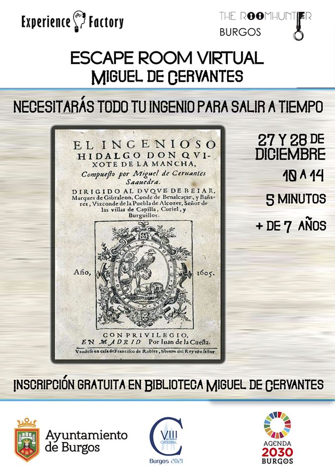 Rubns28's tweet photo. Estas navidades Escape Room Virtual en la biblioteca Miguel De Cervantes de Burgos.
Inscripciones en la biblioteca Miguel De Cervantes.
#EscapeRoom #salasdeescape #escapevirtual #RealidadVirtual #Biblioteca #Burgos #Cervantes https://t.co/M3iyMtDbRr
