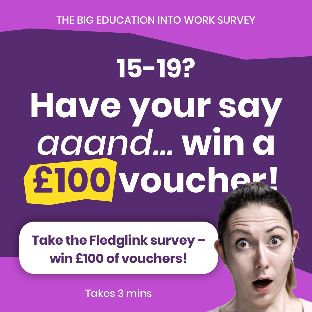 Fledglinkapp's tweet photo. Today is the last day you can WIN £100! Tell us your thoughts about the future in our survey and be in with a chance to win. Help us provide a better curriculum for life! https://t.co/4ne0v6ArO7 @bycLIVE @UKYP #Fledglink #YouthVoice #ukyphoc #competition https://t.co/3oJC9PigjT