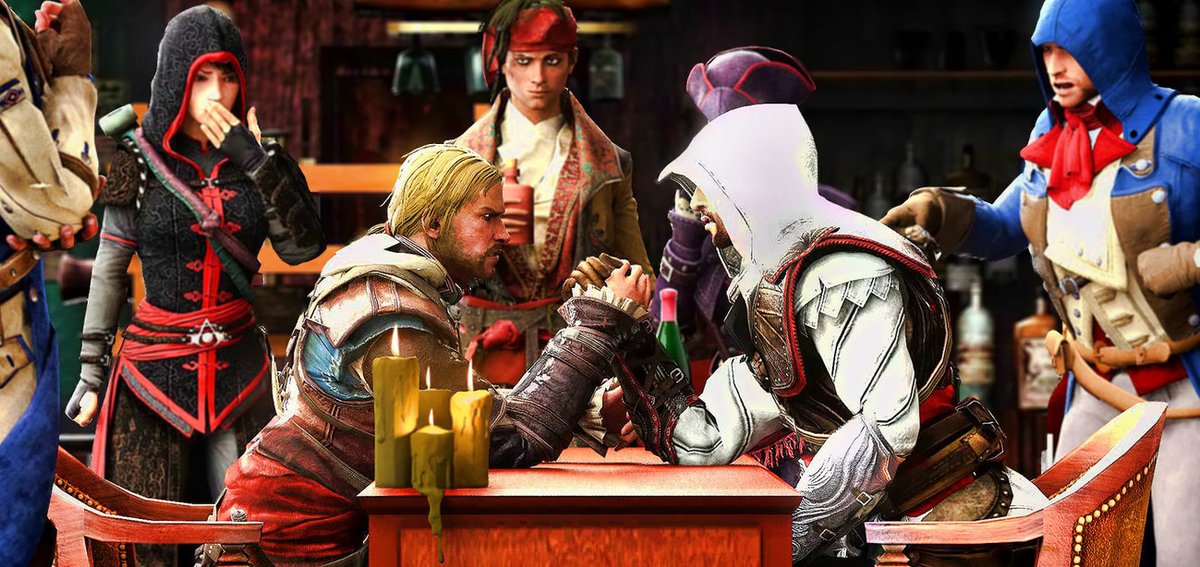 assassinsspain's tweet image. 👇¿QUIÉN GANARÍA?
🔃Ezio Auditore
❤️Edward Kenway