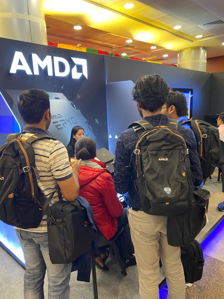 AMDIndia's tweet photo. With over 300 visitors at the #AMD booth, thanks to all the students, senior academicians and the industry fraternity for dropping by. We hope to see you at #hipc2019 next year @hipcconf https://t.co/373cpXeewh