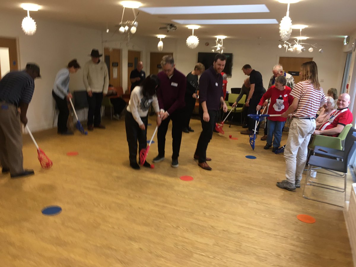 Great fun today at The Dementia Hub Mitcham , Christmas style quiz followed by indoor lacrosse ! <a href="/AFCW_Foundation/">AFC Wimbledon Foundation</a> <a href="/SportsMemNet/">Sporting Memories</a> <a href="/robawhite/">Rob White</a> #dementia #xmas