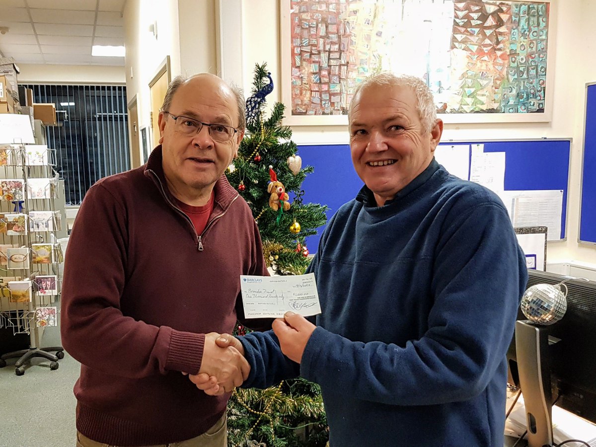 BrandonTrust's tweet photo. We had a great start to the day in our Cornwall office, with a £1,000 donation from John Lethbridge. John is part of the @Fishy_Friends who have collected the money through out the year at their gigs. We would like to say #thankyou to John and the band for the #donation. 🎉 https://t.co/iE5Iya3nCH