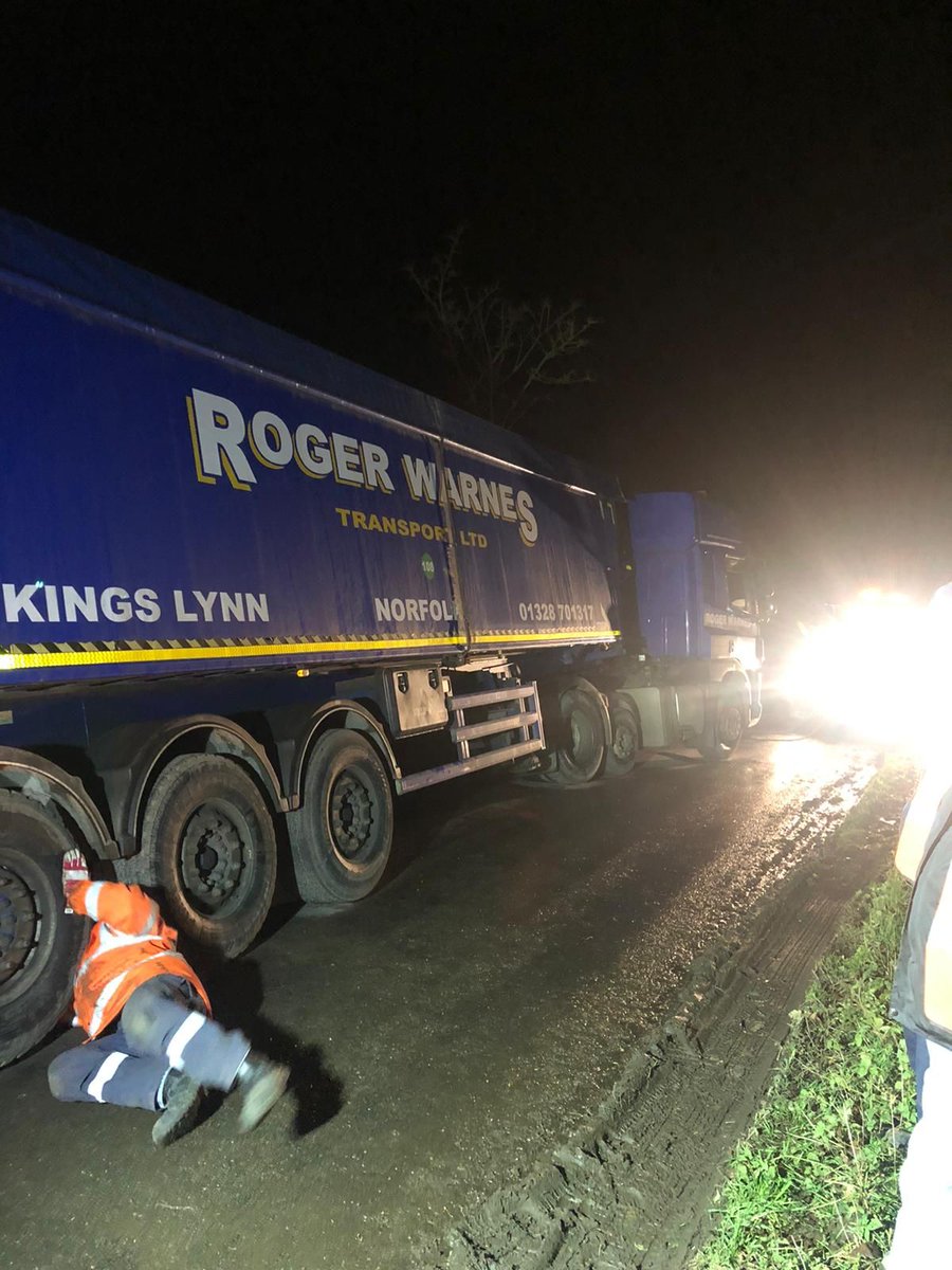 Thanks to our friends at Tears Recovery for a professional job getting us out of mud last night.