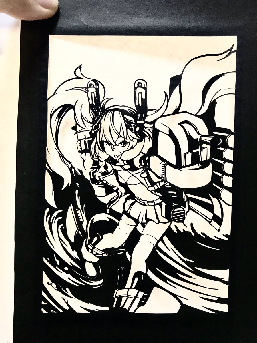 オーダーした人と連絡取れなくなったからプレゼント企画やります💢💢💢
ラフィー改の切り絵、ハガキサイズです。
フォロー&RTで参加完了。期間は今年いっぱい、鍵垢は除外、当選者にはDMで連絡するので開放しといてください。 