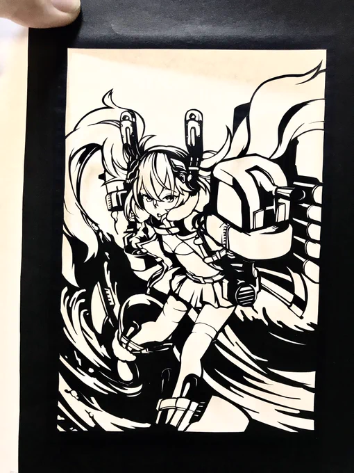 オーダーした人と連絡取れなくなったからプレゼント企画やります💢💢💢
ラフィー改の切り絵、ハガキサイズです。
フォロー&RTで参加完了。期間は今年いっぱい、鍵垢は除外、当選者にはDMで連絡するので開放しといてください。 