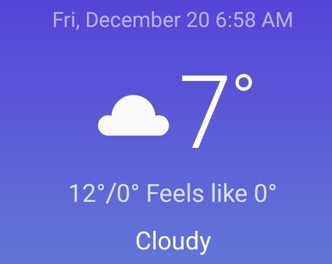 It's warmed up a bit from yesterday https://t.co/yM3685glw7