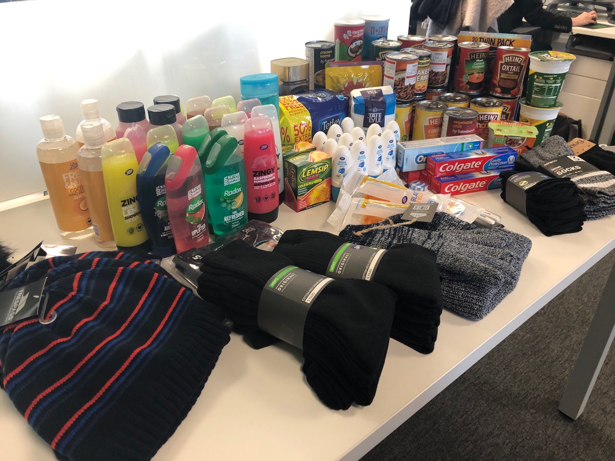 DonaldsonLegalC's tweet photo. This December, we collected a range of essentials for a local charity called 'Welcome Organisation'. This charity provides homeless people in Belfast with warm clothes, food and shelter during the cold Winter months. We think this is a great cause especially over Christmas! https://t.co/wbrqEaGxKn