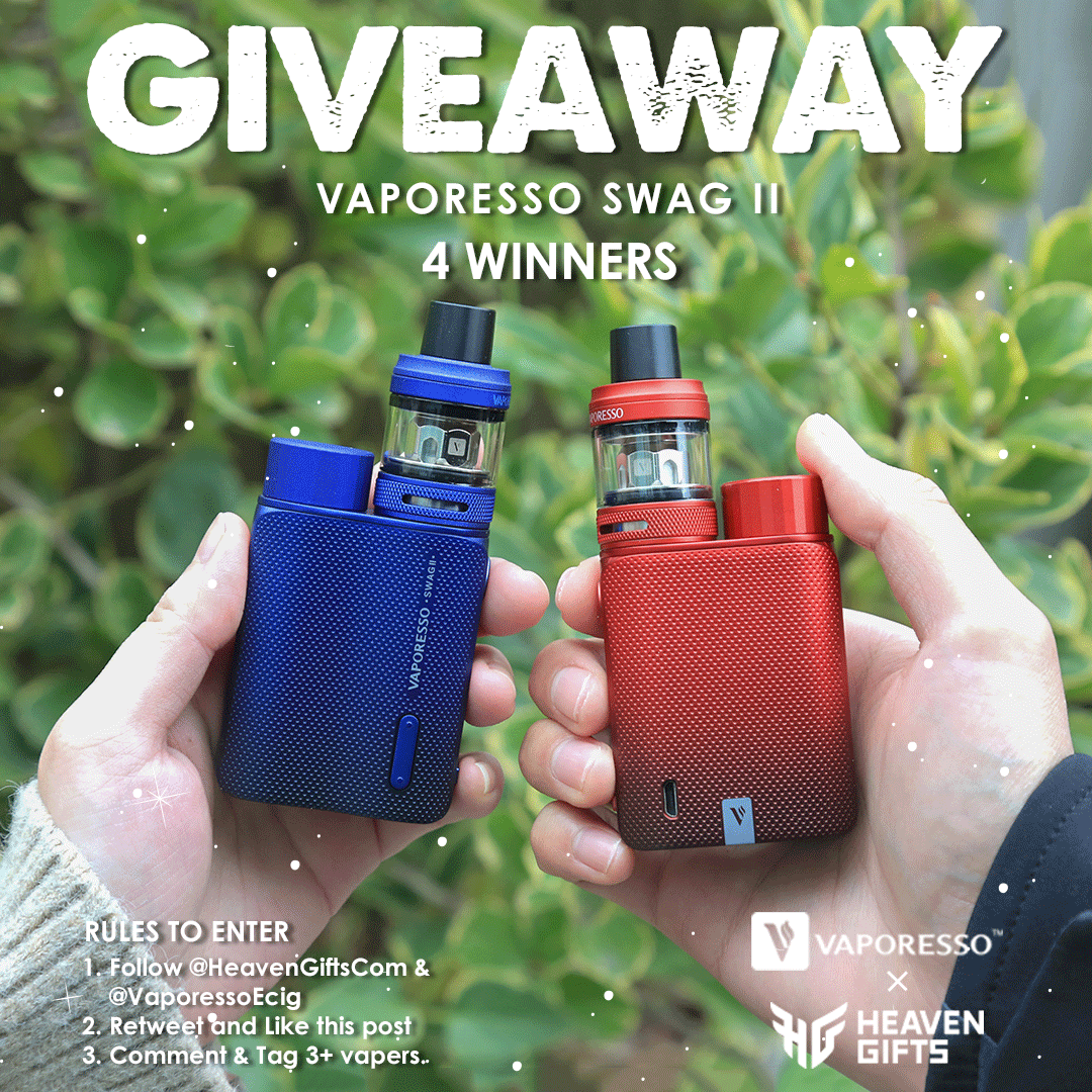 Who wants to try the new Swag II? Follow @VaporessoEcig & @HeavenGiftsCom  to get this chance!
.
Note: You must have the legal vaping age to enter in your country or state. 
-
#Vaporesso #heavengifts #VaporessoSwagII #vapefam #vapenation #vape #vapeon #modvape