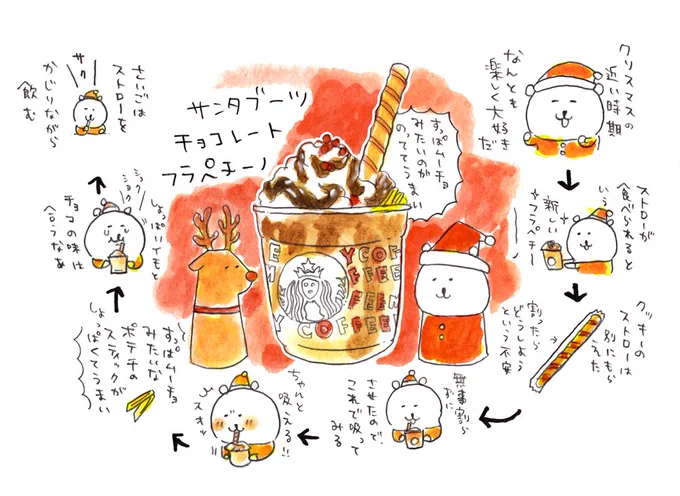 サンタブーツチョコレートフラペチーノ 