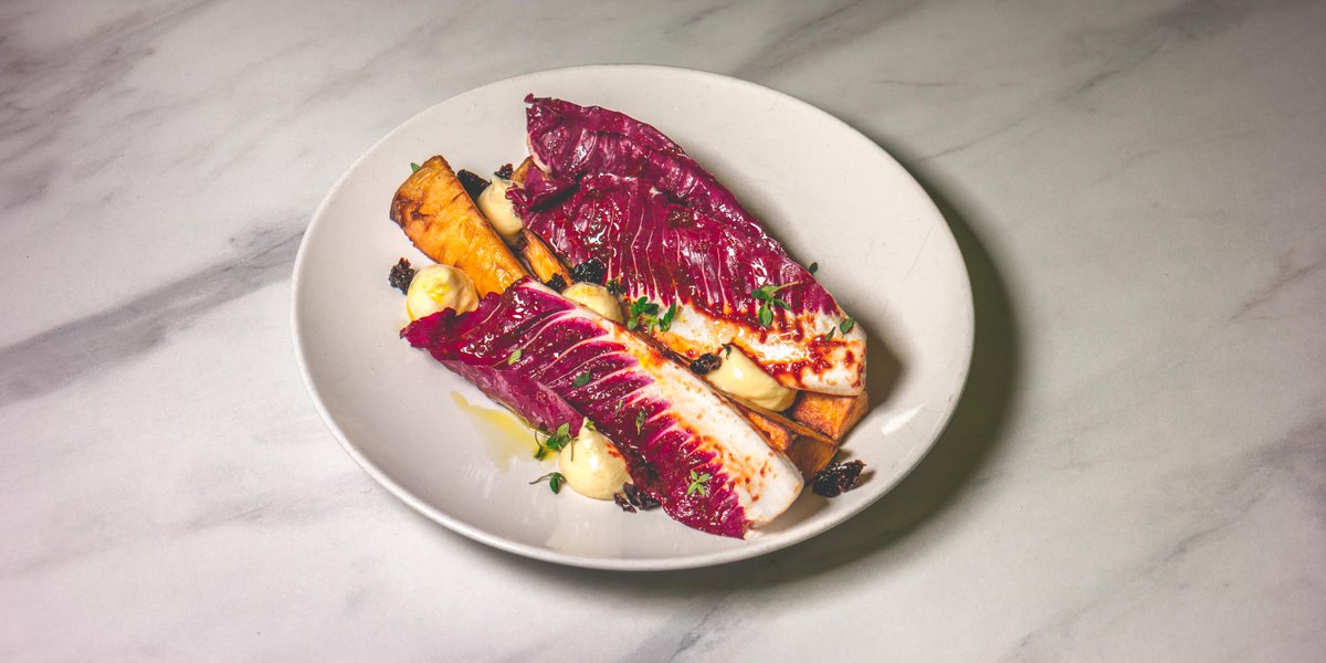 Smoke & Salt (@smokeandsaltldn) on Twitter photo The humble parsnip may be shunned on the continent, nothing more than feed for the pigs but don't we just love 'em here eh?
The sweet crispy root pairs so well with a saline, aged <a href="/CornishGoudaCo/">Cornish Gouda Co.</a> custard, and a tangy, sour cherry dressing. Book at smokeandsalt.com. The humble parsnip may be shunned on the continent, nothing more than feed for the pigs but don't we just love 'em here eh?
The sweet crispy root pairs so well with a saline, aged <a href="/CornishGoudaCo/">Cornish Gouda Co.</a> custard, and a tangy, sour cherry dressing. Book at smokeandsalt.com.