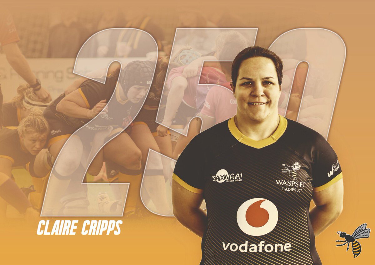 waspswomen's tweet photo. Legend, Hero, Twinkle toes, A Wasp. @Purdy_C will earn her 250th cap for Wasps this weekend! Will you be there to help us celebrate? WATCH THIS SPACE for team news #showup #feelthebuzz #waspslegend https://t.co/psvSZeelHT