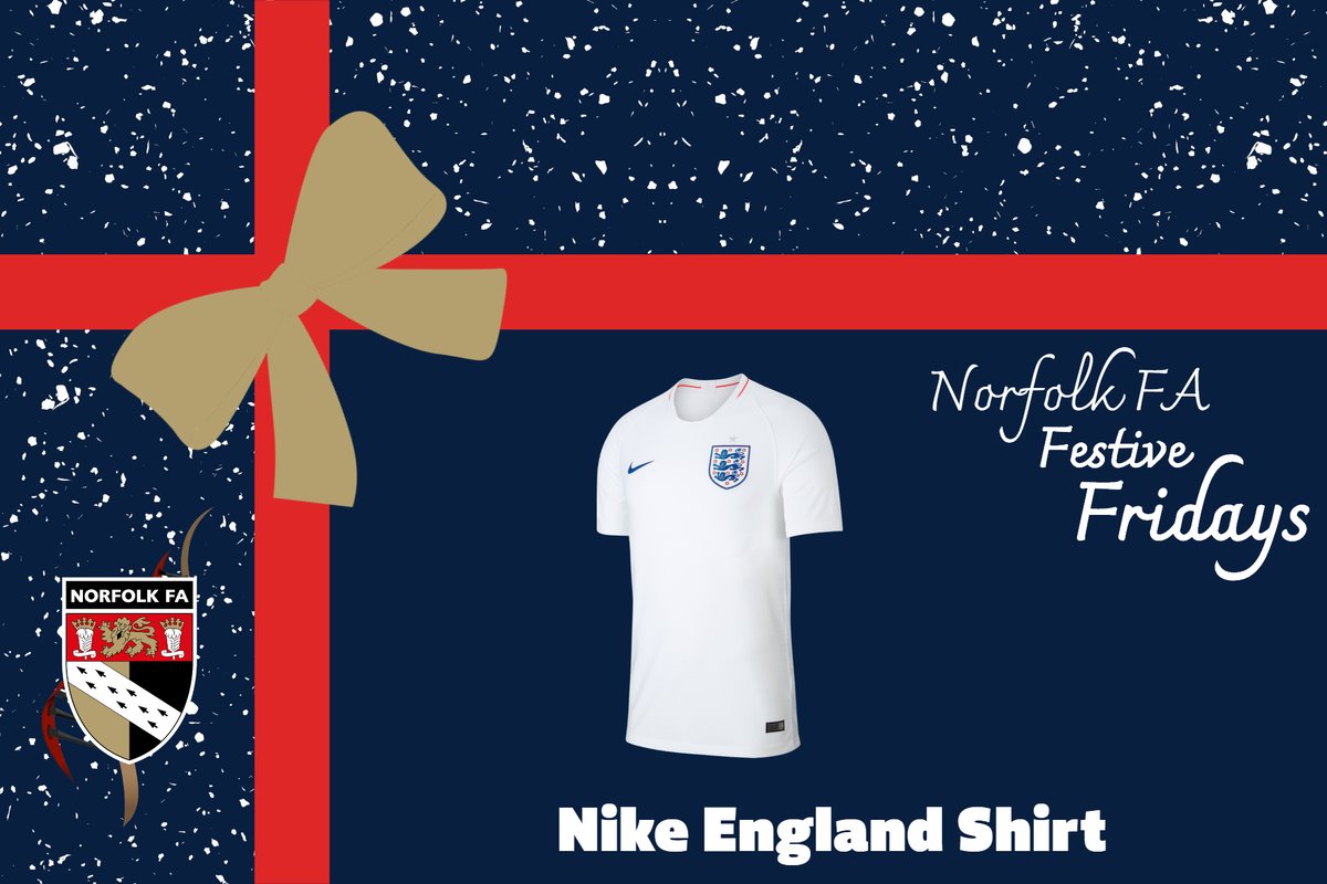 GIVEAWAY | For our final #FestiveFriday we are giving away an <a href="/England/">England</a> Shirt! 🎄🎅🤶

To be in with a chance of winning, simply RETWEET this Tweet and make sure you are FOLLOWING us! #NorfolkFootball ⚽️

Competition closes on Monday 23 December at 9am.