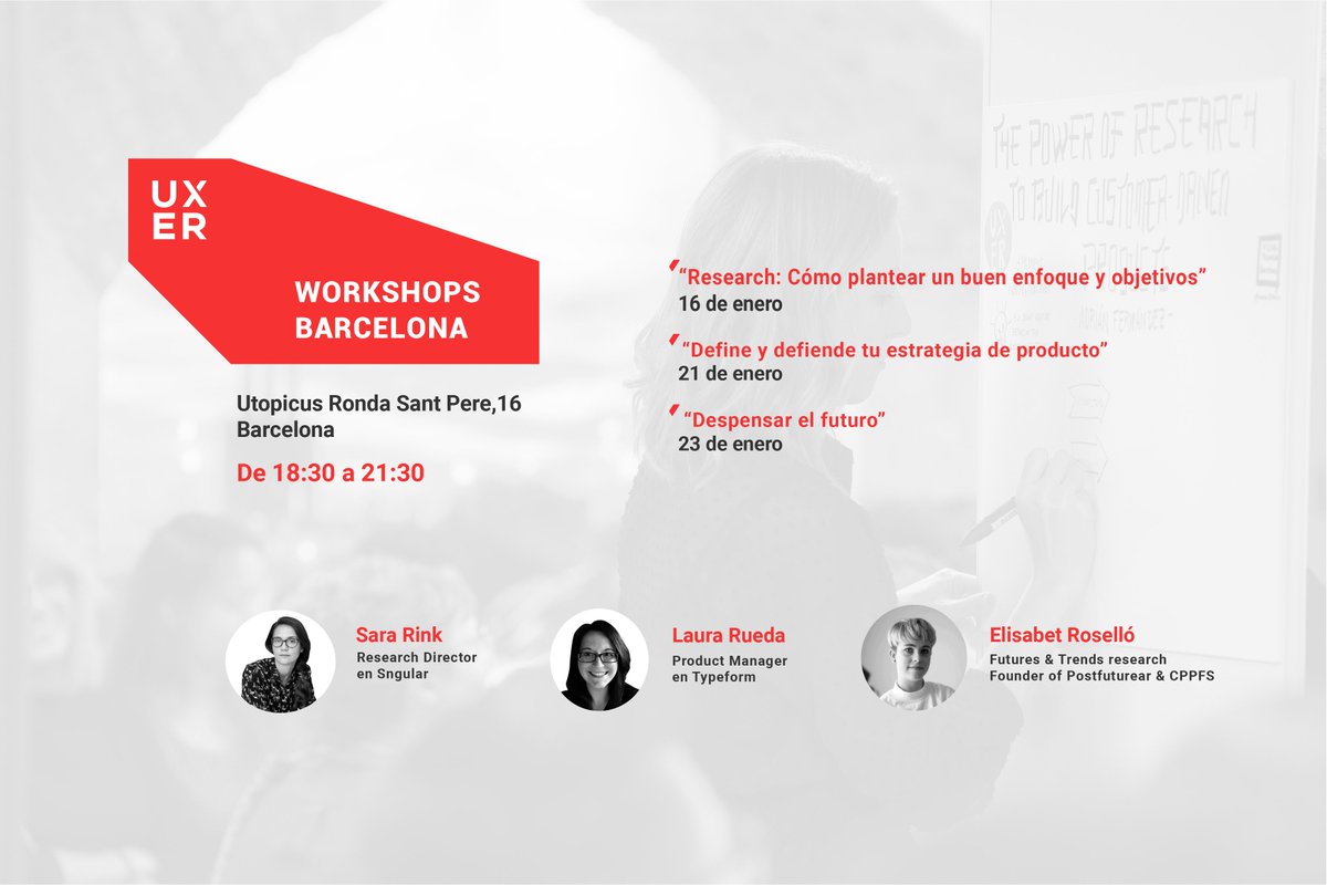 📢¡Así sí! Os deseamos #FelizFinde con una gran noticia: Comenzamos el año con mucha fuerza con nuestros #workshops 🔜en #Madrid y #Barcelona de la mano de los mejores #profesionales del sector.
📅¡Save the dates!
Infórmate y apúntate aquí👉 lnkd.in/dANymP5 👈