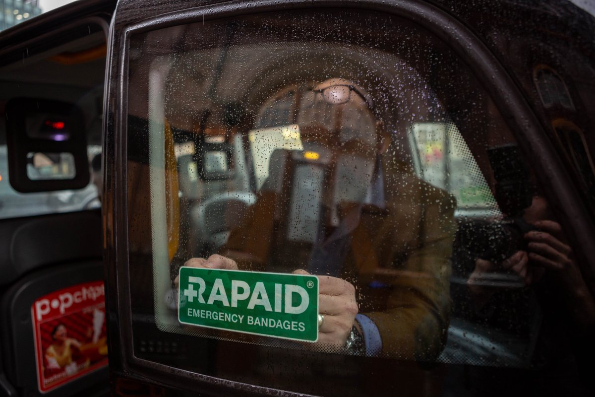 RAPAID Emergency Bandages (charity 1191265) (@rapaiduk) on Twitter photo It takes just 1 minute for a bystander to apply life-saving #RapaidBandages - look out for the Rapaid sticker in <a href="/MantaxTaxi/">Mantax Taxis</a>'s cabs It takes just 1 minute for a bystander to apply life-saving #RapaidBandages - look out for the Rapaid sticker in <a href="/MantaxTaxi/">Mantax Taxis</a>'s cabs