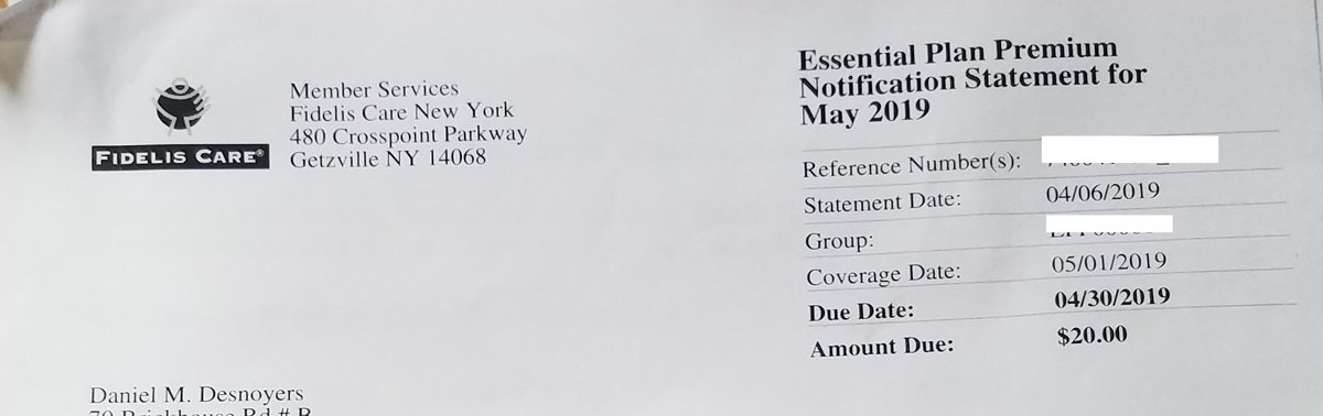 Did I mention that Danny did make his payment to  @FidelisCare we received this letter a week after Danny was gone. #MedicareForAll NOW! #NoMiddleGround