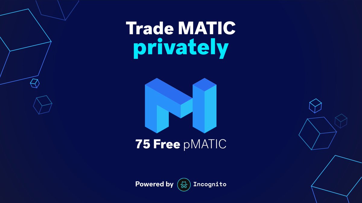 VishalHKothari's tweet photo. Now anyone can trade $Matic with full privacy as @maticnetwork and @IncognitoChain are paired up to help trade Matic privately and incognito mode.
Cheers guys
#tradeMATICprivately https://t.co/zZlvRAzehj