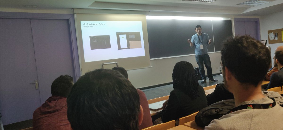AgustRuiz's tweet photo. Nuevas funcionalidades que se incluirán en #AndroidStudio4 de la mano de @nosuid en #dcMadrid19. Los compañeros de @BABELgrupo están aprendiendo muchísimo para maquetar en Android https://t.co/sTunZKTSer