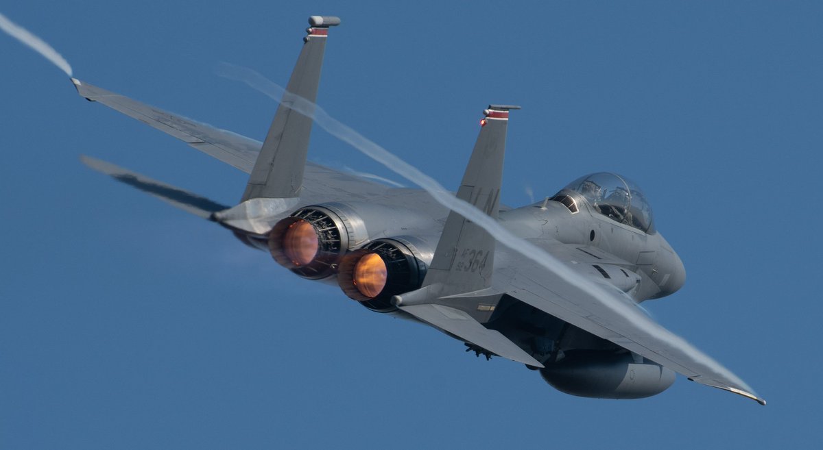 #F15friday #48thfighterwing out of RAF Lakenheath R06 burners blazing in the great big blue where Eagles Rule the Skies