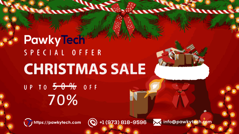 PawkyTech's tweet image. We @PawkyTech  are offering up to 70% discount on all our services, #Do_not_miss_out. 
 
Any enquiry or project request, send us message or give a call to us -
 
Visit us :  pawkytech.com
Call us :   +1 (973) 818-9596
Email us :  info@pawkytech.com

#Christmas #saleoff