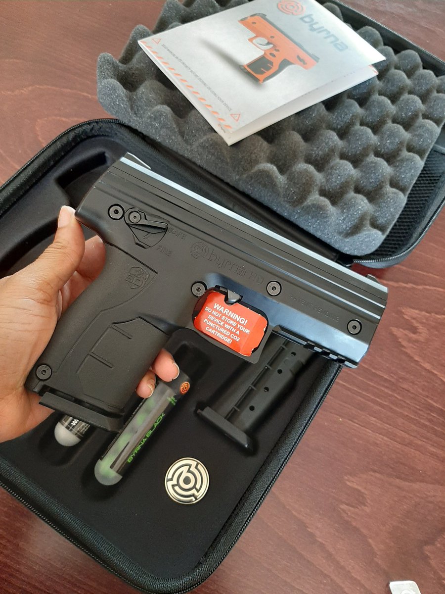 Blak_indi's tweet photo. My husband doesn't take femicide lightly. My gun was finally delivered today. No licence required. A non-lethal yet effective fire arm. I don't want to take any one's life, I just need to protect myself and children. #AmInext nope #ImNotNext https://t.co/ptlDvZbTeU