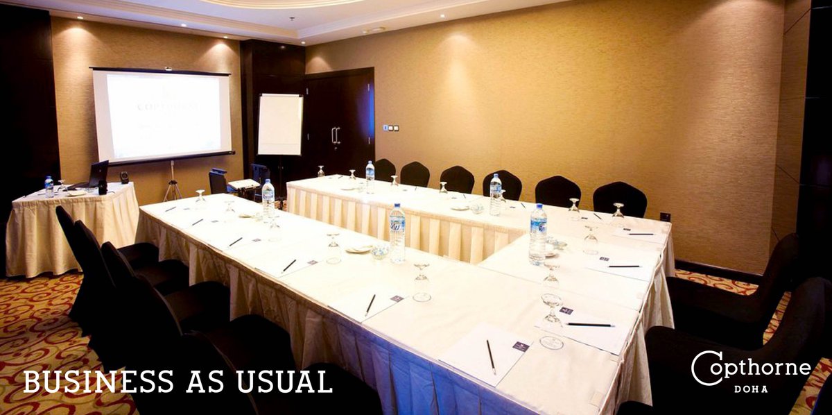 CopthorneDoha's tweet photo. Our meeting rooms are equipped with everything needed to make your business meetings all the more impactful!

#CopthorneDoha #Hotel #MeetingRoom https://t.co/gZNMPJMnOG