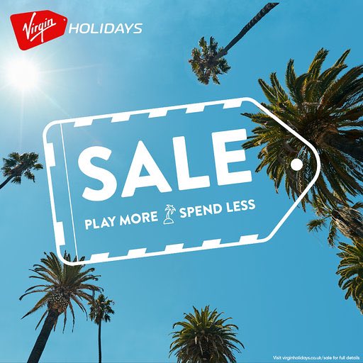 Sun. Sea. Sand. Sale. The Virgin Holidays Sale is now on ☀️
Visit @VirginHolidays <a href="/TweetBluewater/">Bluewater</a> this weekend or call 03445574783 option 1