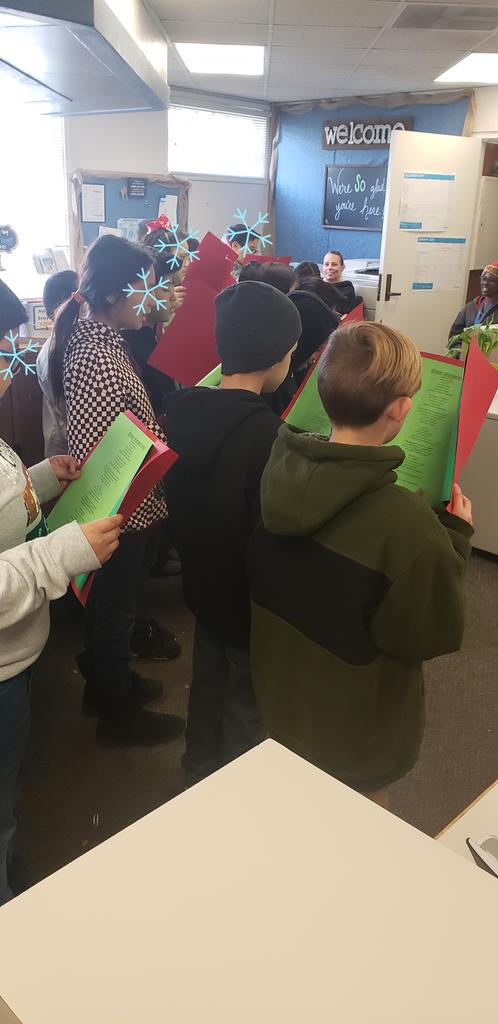 Always fun to have carolers from Mrs. Heredia's class visit the office!!
#TeamNoble #TeamBCSD