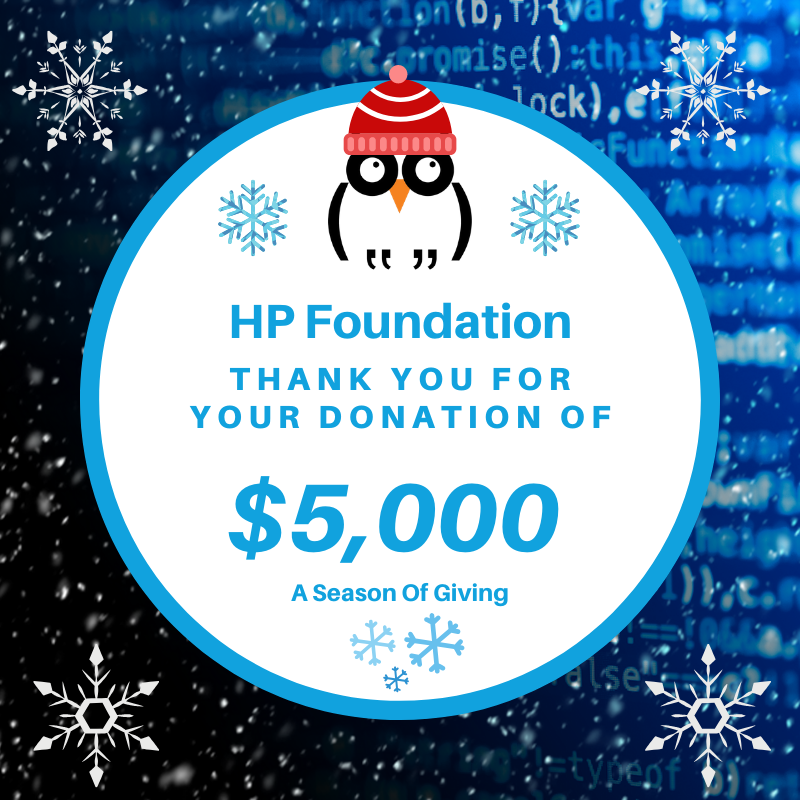 Codeforfun2's tweet photo. We want to thank HP Foundation for their generous donation this year!
#CSForAll #Codeforfunusa #coding #codinglife #computerscience #javascript #technology #coder #python #tech #robotics #education #school #learning #codingforkids #stemeducation #STEM https://t.co/1myaWCZdCc