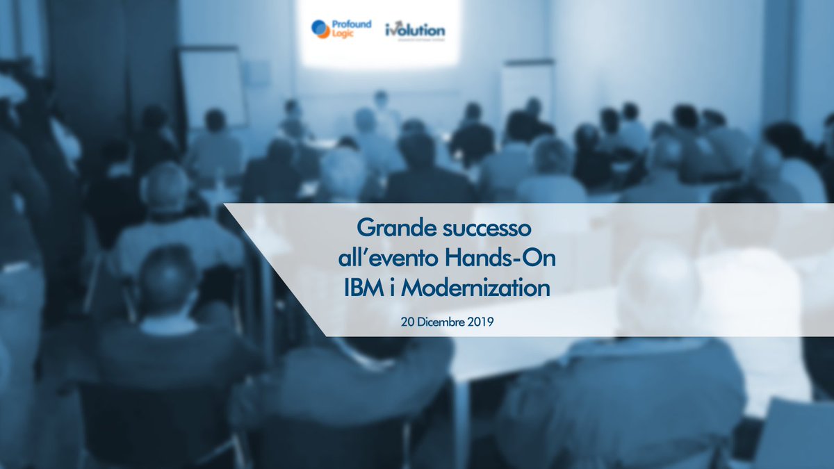 iVolutionIT's tweet photo. A un mese da #HandsOnIBMi di @Faq400dotcom,grazie ai numerosissimi che hanno riempito le sale ai nostri due speech su #innovazione dei Sistemi Software su #ibmi con #ProfoundUI e #Profoundjs.Un grazie di cuore ai nostri partner @ProfoundLogic e @ElmecTwitt https://t.co/BbUX3h8NQw https://t.co/pgLXOuQkiO