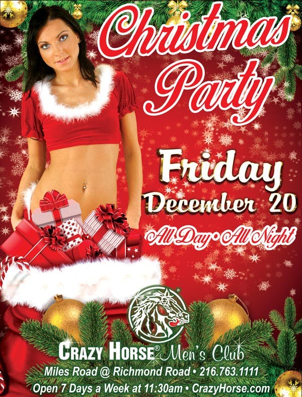 crazyhorsebedf1's tweet photo. Join our beautiful entertainers as they dress up in their naughtiest decorations for our ANNUAL CHRISTMAS PARTY! Enjoy $3.00 Drafts of Great Lakes Christmas Ale and Shiner Holiday Cheer, as well as a complimentary buffet for all of our guests starting from 4:pm to 8:pm! https://t.co/Aue1a0wrfr