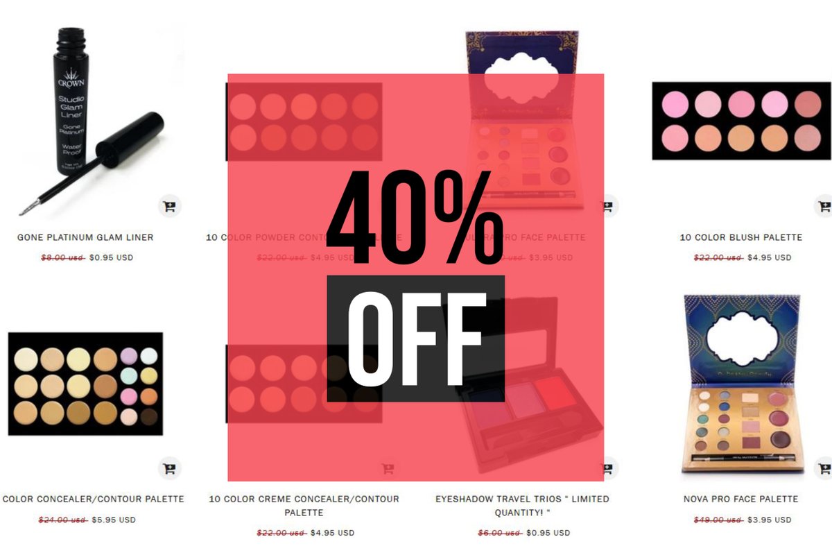 CrownBrush's tweet photo. 40% off your Value Center purchase at https://t.co/lWlbigjn5f 😍 Use code 2020 at checkout!! #valuecenter #makeupsale https://t.co/PNA2AlgveQ
