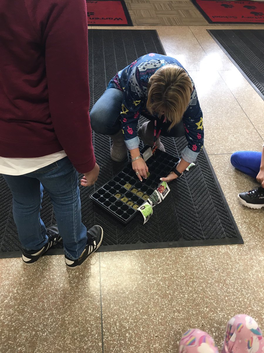 KHarmon17's tweet photo. Gr 3 students plant 4 types of lettuce. We can’t wait to see how much our 🥬 grows over holiday break! #hydroponic #growtower #saladparty @BrownWarrenES https://t.co/B68fWgPKRO