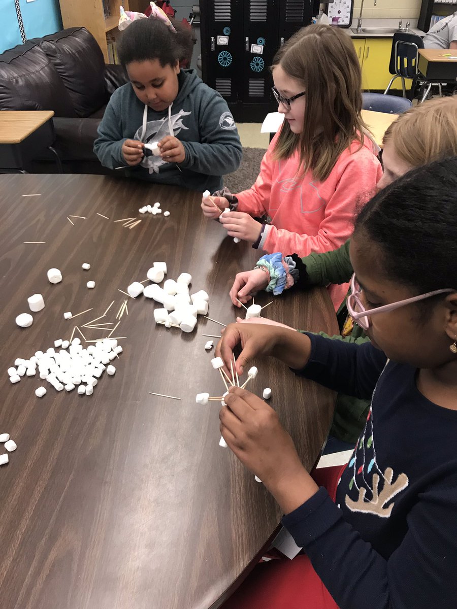 clsbuck's tweet photo. Using what we learned about snowflakes in the story, “Snowflake Bentley” to make our own before heading out for winter break @BelviewBees https://t.co/t4nBHtomTo