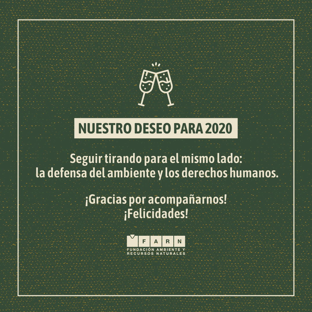 ¡Brindamos por un 2020 con más justicia social y ambiental!

Nos tomamos unos días para descansar. Nuestra oficina permanecerá cerrada del 23 de diciembre al 5 de enero, inclusive. ¡Nos reencontramos el año que viene!