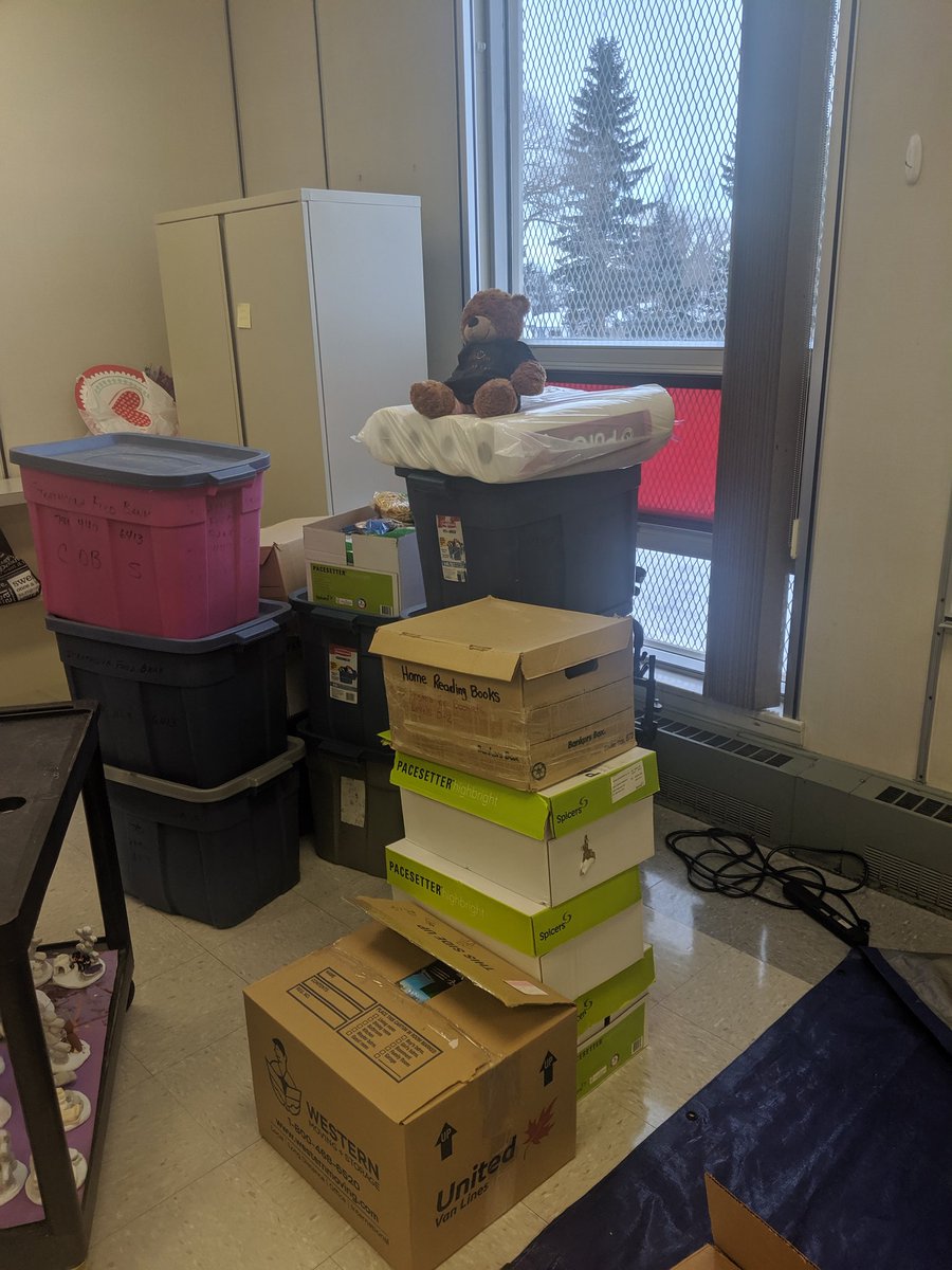 BearMhv's tweet photo. Wow!! This is just part of the mountain of donations the kids @MillsHaven worked so hard to collect from their families and our community! Winter celebrations are the perfect time to practice our 7 Teachings and Red River Cart Teachings and give back! @eips https://t.co/u8yHD8R7or