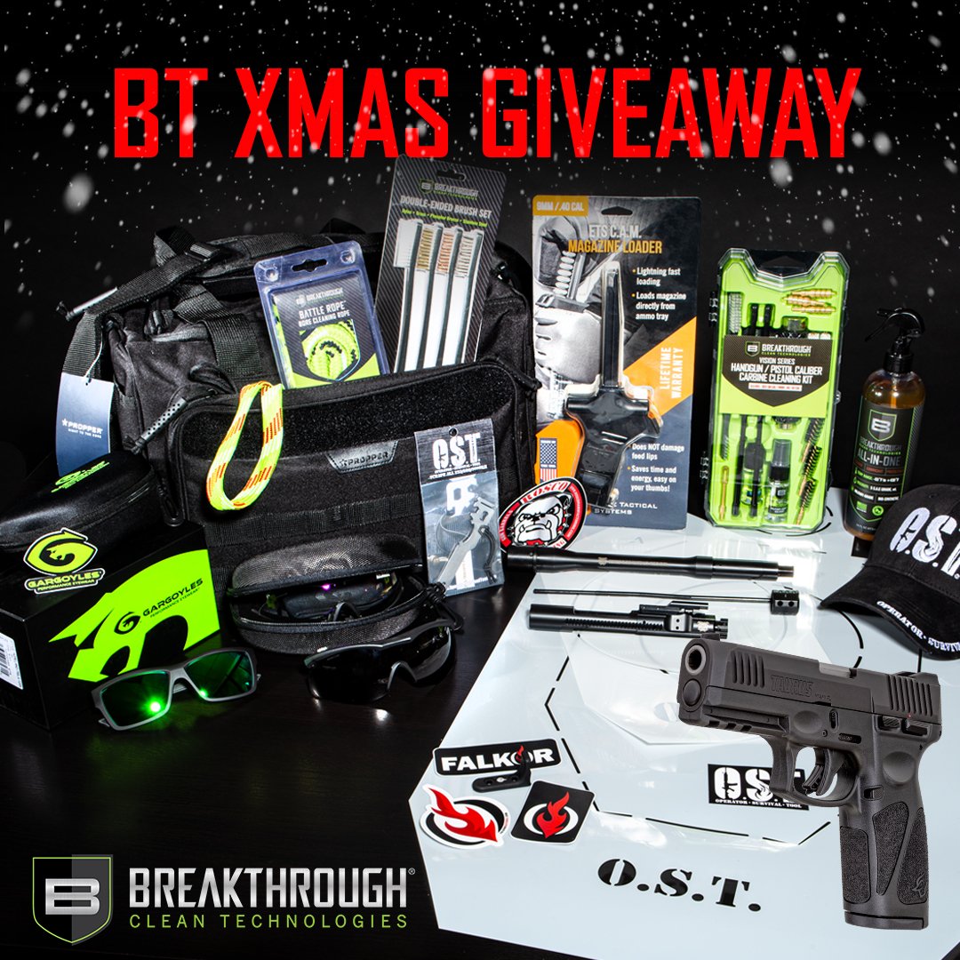 Breakthrough_cl's tweet photo. Christmas 2019 giveaway! $1235 Value. Link in bio. Enter until 1/3. 🎄
@TaurusUSA @WearPropper @ETSGroupLLC @falkor_defense @rosco_mfg @GargoylesUS @OST_Contact
#Breakthroughclean #gaw #TaurusUSA #WearPropper #EtsClearlyBetter #OST #FalkorDefense #RoscoMFG #GargoylesEyewear 🔰 https://t.co/Harqne2bQ0
