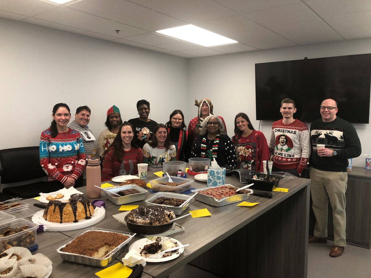 ConnectwithOSG's tweet photo. The sweaters were ugly and the desserts were delicious! #uglysweater #MyOSG https://t.co/ajClYhW91B