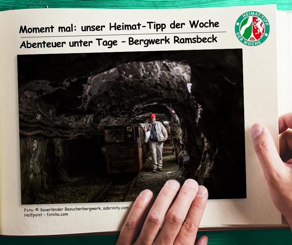 MHKBD_NRW's tweet photo. Entdecken Sie die Welt eines ehem. Erzbergwerks im Sauerländer Besucherbergwerk #Ramsbeck. Von Schlägel & Eisen bis neueren Bohrwagen erleben Besucher hier einen spannende Zeitreise durch die #Bergbaugeschichte - inklusive Fahrt mit der Grubenbahn. Der #HeimatTipp der Woche. #nrw https://t.co/s57ktYsyLJ