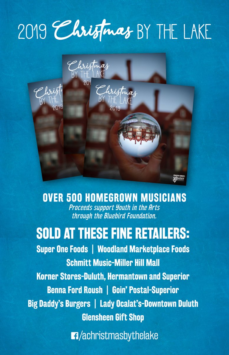 bluebirdfounda2's tweet image. Please support Northland kids in the performing arts buy purchasing a copy of Christmas by the Lake TODAY! Super One Foods, Korner Stores, Schmitt Music, Goin' Postal, Big Daddys, Glensheen and more order at bluebirdfoundation.org